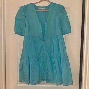 English Factory Poplin Button Down Dress